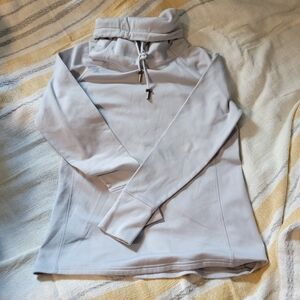 Athelta womens fold over turtle neck sweatshirt large